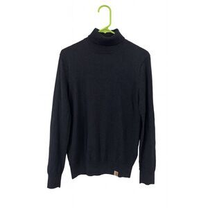 Carhartt Women's medium sweater turtleneck navy blue classic timeless wool